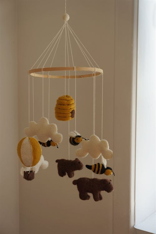 Honey Bees Handmade Felt Mobile
