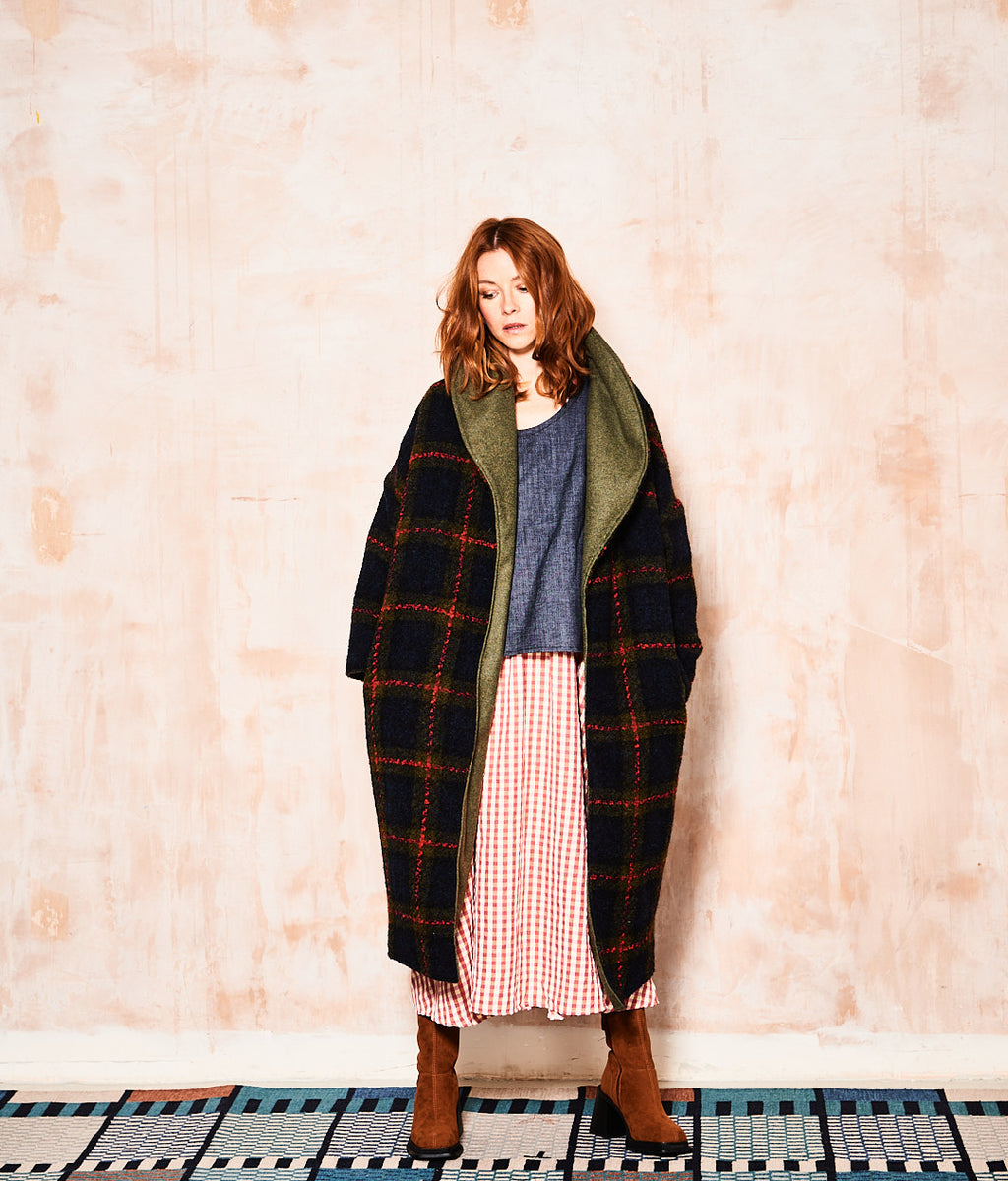 I_am official reversible wool long coat-