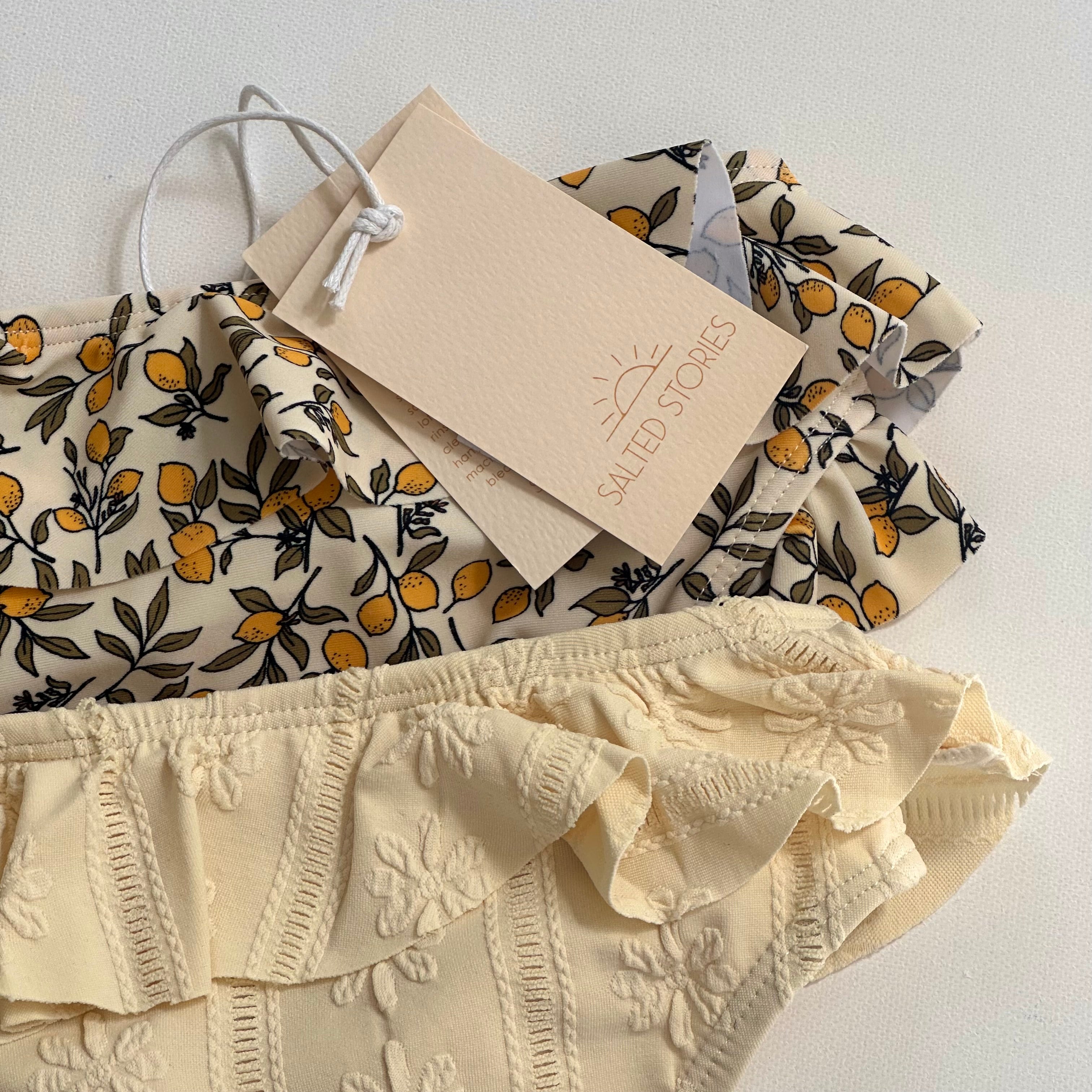 Lemon /Embroidery Swim Knickers 2Pack