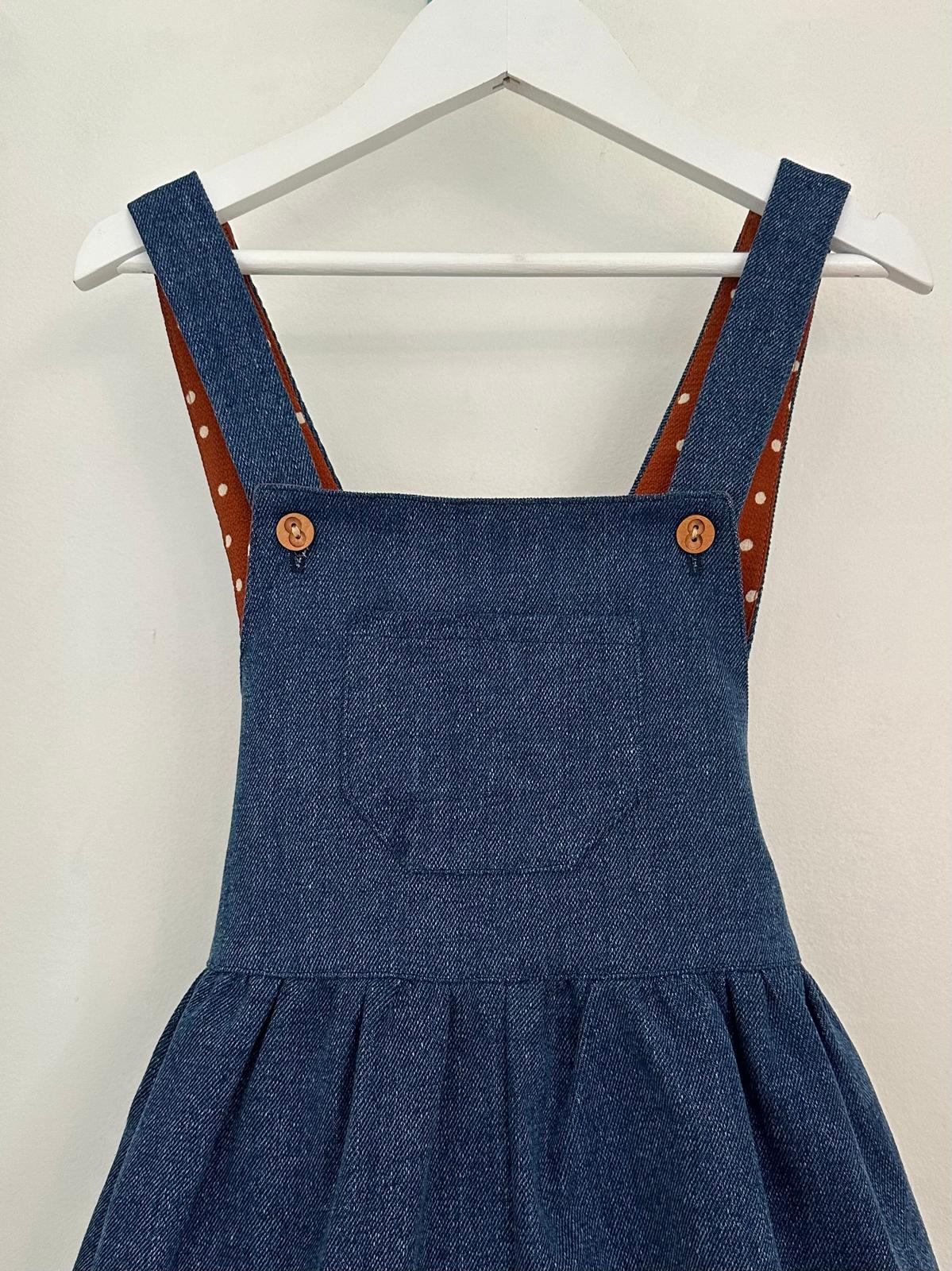 Denim Tie Back Dungaree