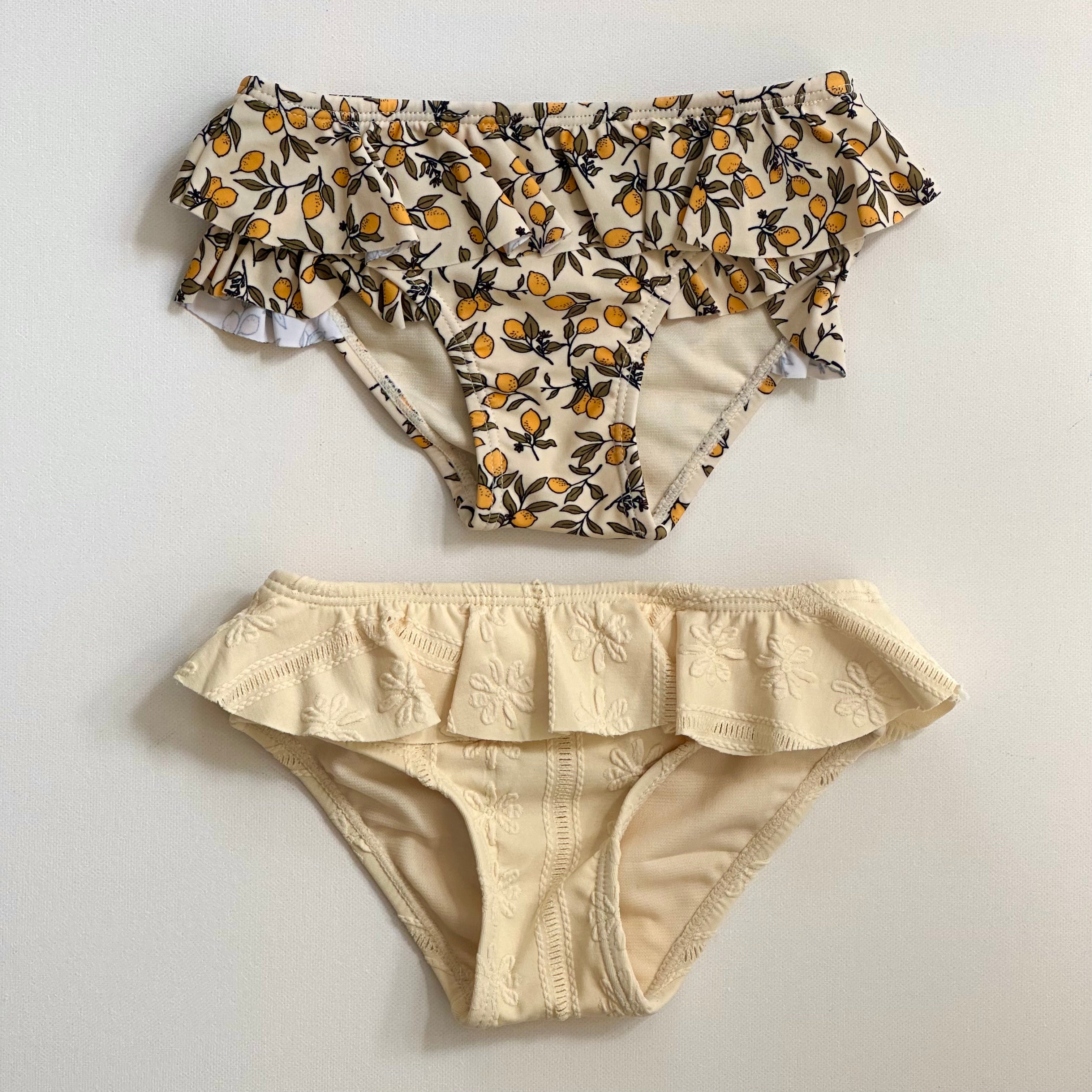 Lemon /Embroidery Swim Knickers 2Pack