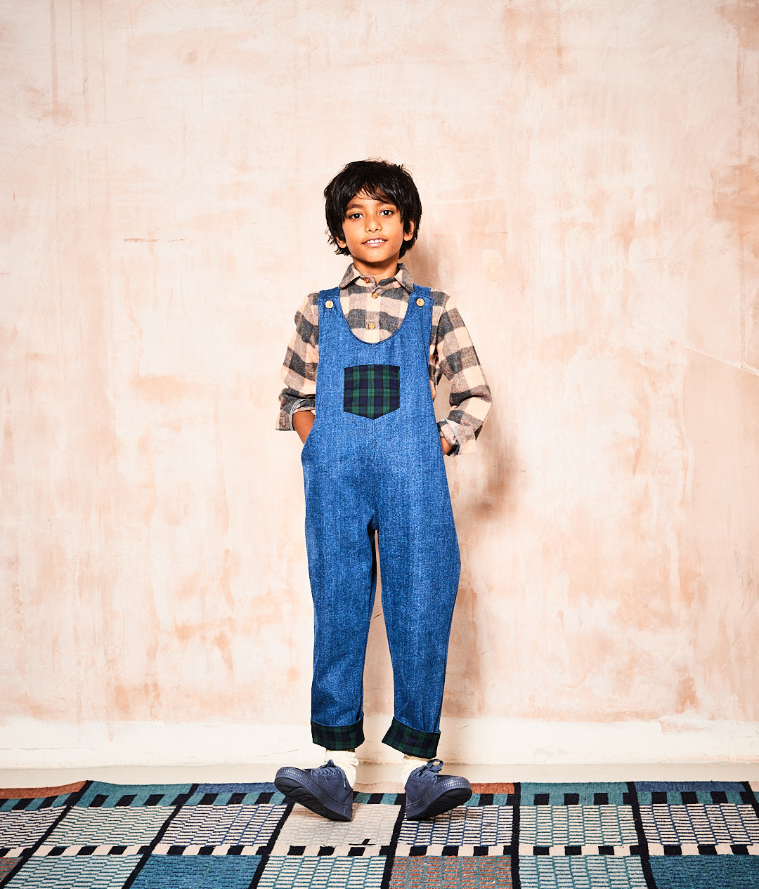 Indigo Denim Slouch Dungaree