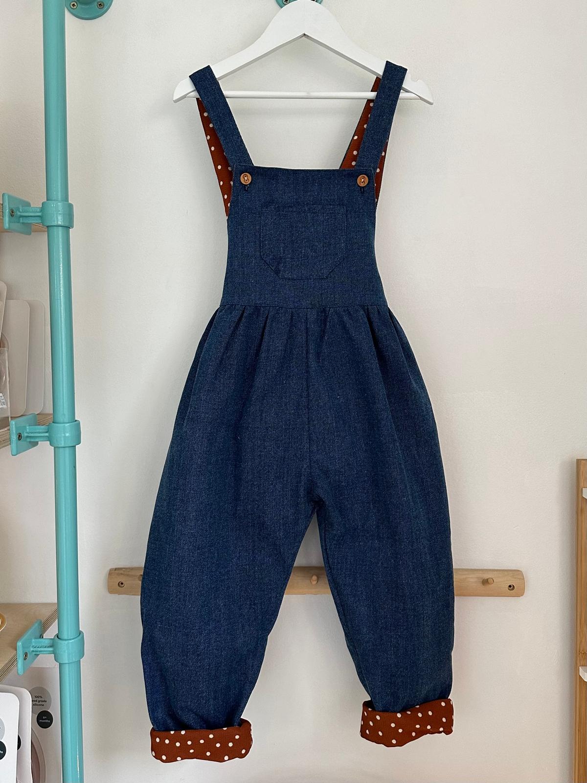 Denim Tie Back Dungaree