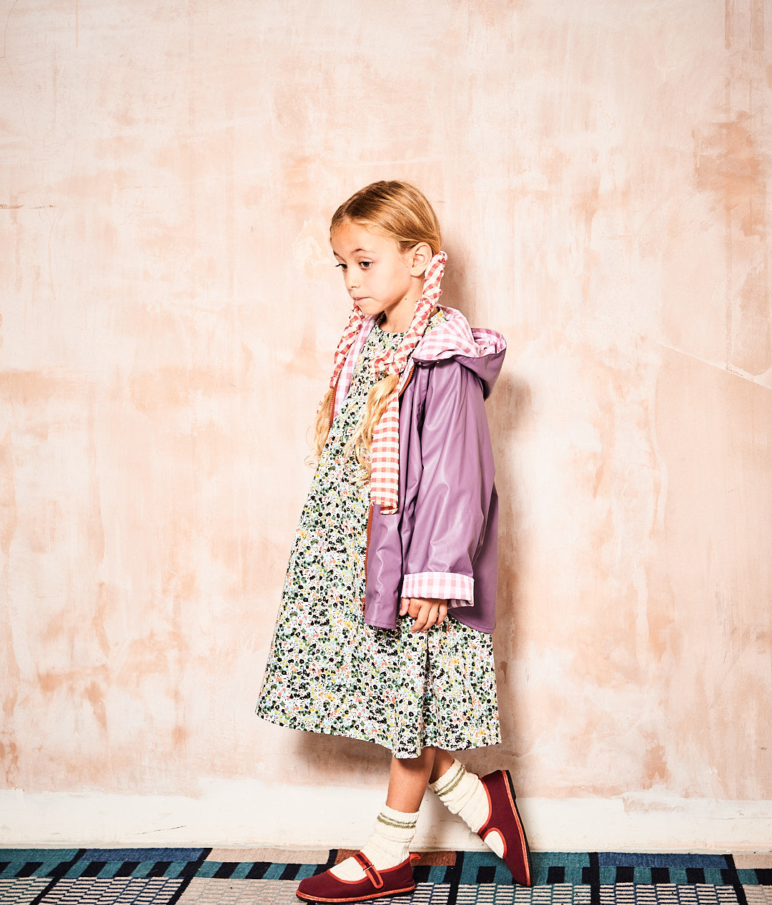 Meadow Print Floral Baby Doll Smock Dress