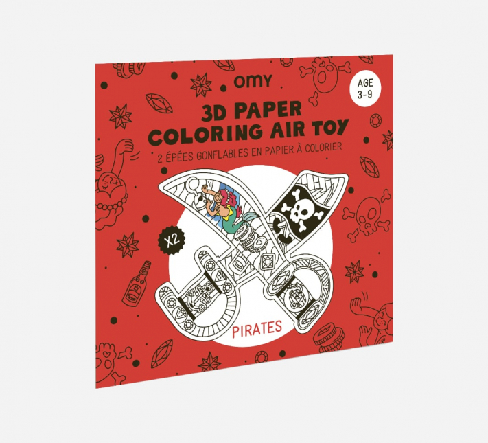 OMY 3D Paper Colouring Toy - Pirates