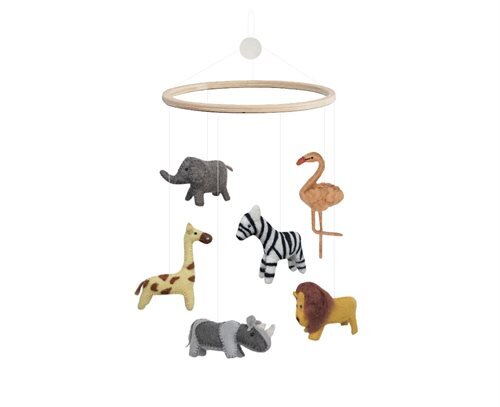 Safari Animals Handmade Felt Mobile